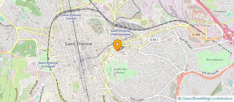 localisation de l'entreprise COMMEX à SAINT-ETIENNE