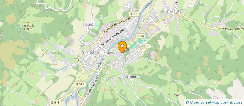 localisation de l'entreprise COMMISSION SYNDICALE DU PAYS DE SOULE  MAULEON-LICHARRE