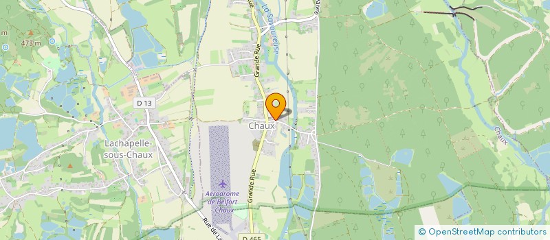 localisation de l'entreprise COMMUNALE DE CHASSE AGREEE DE CHAUX à CHAUX