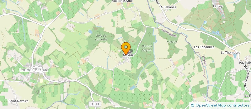 localisation de l'entreprise COMMUNAUTE BOUDDHIQUE ZEN VILLAGE DES PRUNIERS  LOUBES-BERNAC