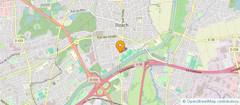 localisation de l'entreprise COMMUNAUTE CHRETIENNE AGAPE  ILLZACH