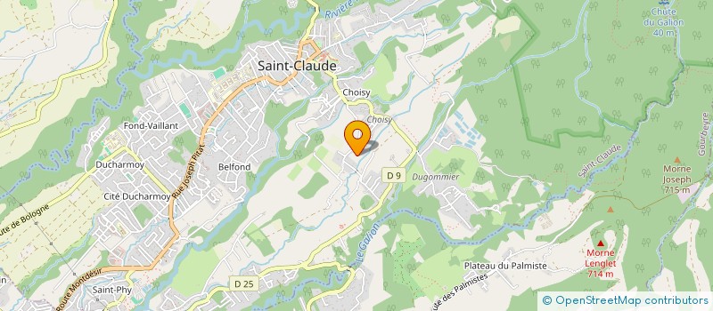 localisation de l'entreprise COMMUNAUTE CHRETIENNE LIBRE PLEIN EVANGI à SAINT-CLAUDE