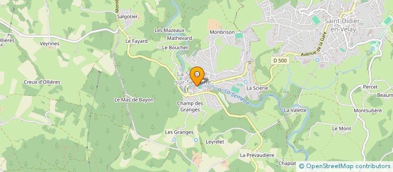 localisation de l'entreprise COMMUNAUTE COM LOIRE ET SEMENE  LA SEAUVE-SUR-SEMENE