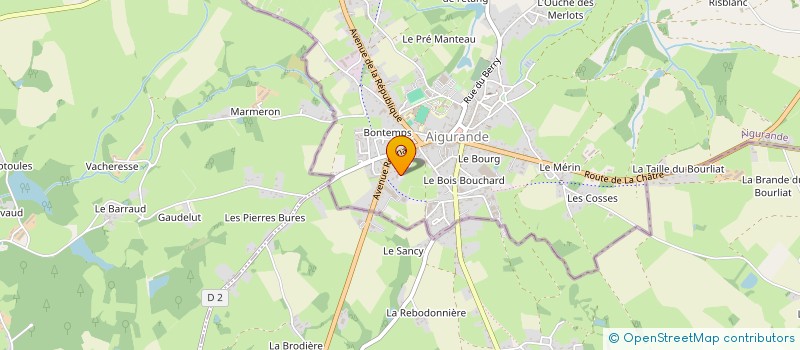 localisation de l'entreprise COMMUNAUTE COMMUNE MARCHE BERRICHONNE à AIGURANDE