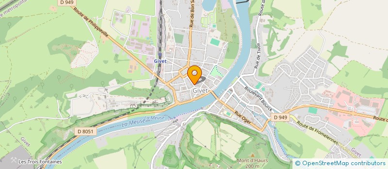localisation de l'entreprise COMMUNAUTE COMMUNES ARDENNE RIVES MEUSE  GIVET