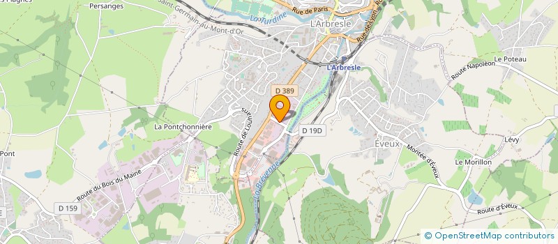 localisation de l'entreprise COMMUNAUTE COMMUNES PAYS DE L ARBRESLE  SAIN-BEL