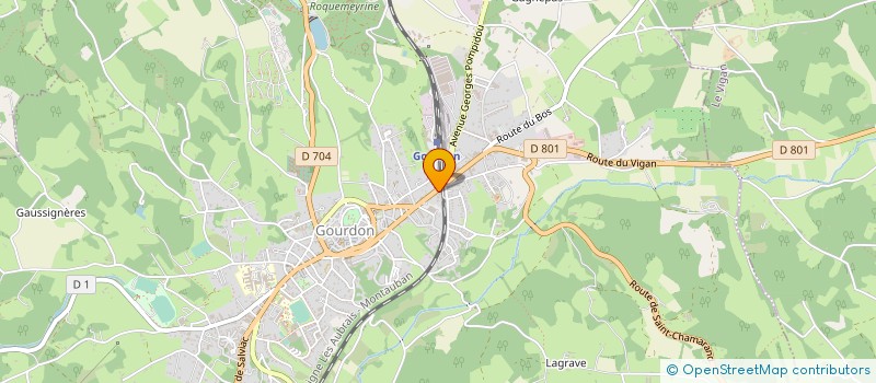 localisation de l'entreprise COMMUNAUTE COMMUNES QUERCY BOURIANE  GOURDON