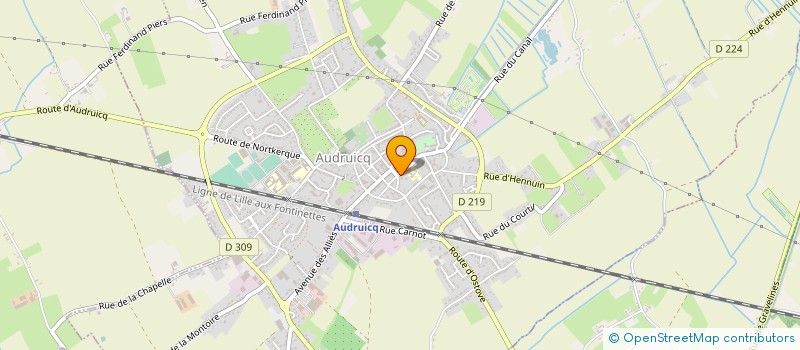 localisation de l'entreprise COMMUNAUTE COMMUNES REGION D AUDRUICQ  AUDRUICQ