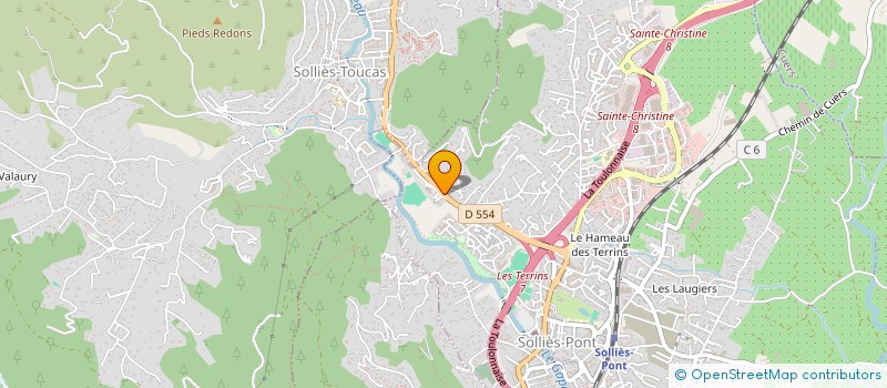 localisation de l'entreprise COMMUNAUTE COMMUNES VALLEE DU GAPEAU  SOLLIES-PONT