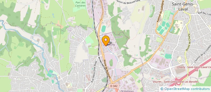 localisation de l'entreprise COMMUNAUTE COMMUNES VALLEE DU GARON à BRIGNAIS