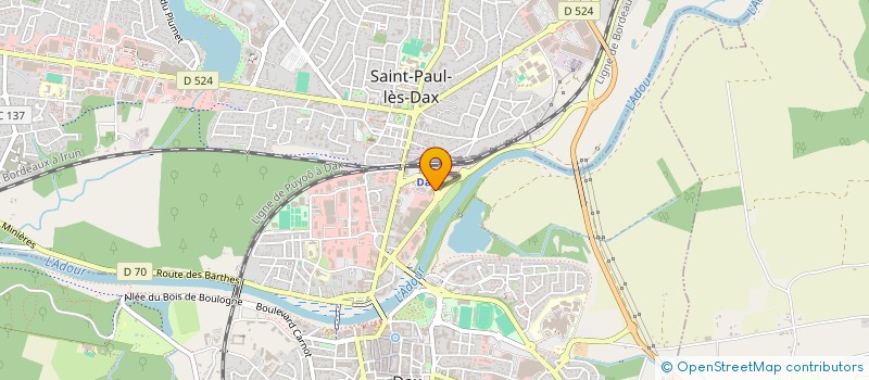 localisation de l'entreprise COMMUNAUTE D AGGLOMERATION DU GRAND DAX  DAX