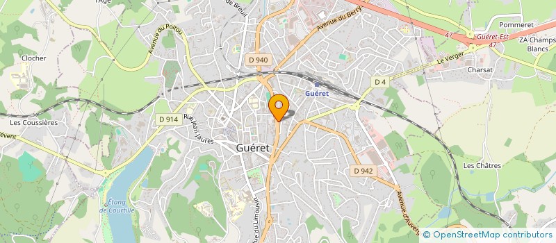 localisation de l'entreprise COMMUNAUTE D AGGLOMERATION DU GRAND GUERET  GUERET