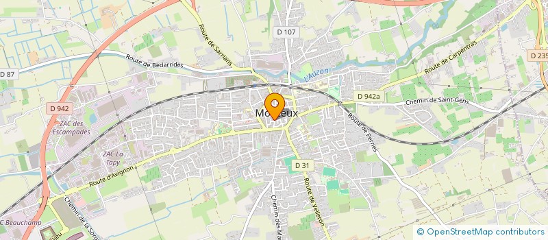 localisation de l'entreprise COMMUNAUTE D'AGGLOMERATION LES SORGUES DU COMTAT à MONTEUX