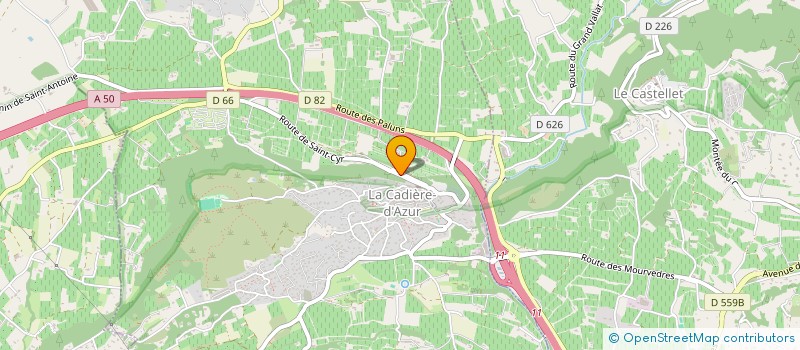 localisation de l'entreprise COMMUNAUTE D'AGGLOMERATION SUD SAINTE BAUME  LA CADIERE-D'AZUR