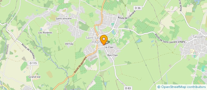 localisation de l'entreprise COMMUNAUTE DE COMMUNE DU PAYS MORNANTAIS  MORNANT