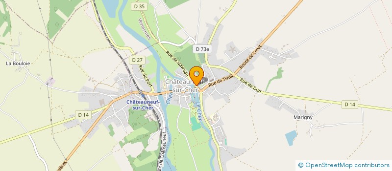 localisation de l'entreprise COMMUNAUTE DE COMMUNES ARNON BOISCHAUT CHER à CHATEAUNEUF-SUR-CHER