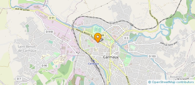 localisation de l'entreprise COMMUNAUTE DE COMMUNES CARMAUSIN-SEGALA à CARMAUX