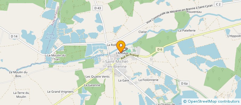 localisation de l'entreprise COMMUNAUTE DE COMMUNES COEUR DE BRENNE à SAINT-MICHEL-EN-BRENNE