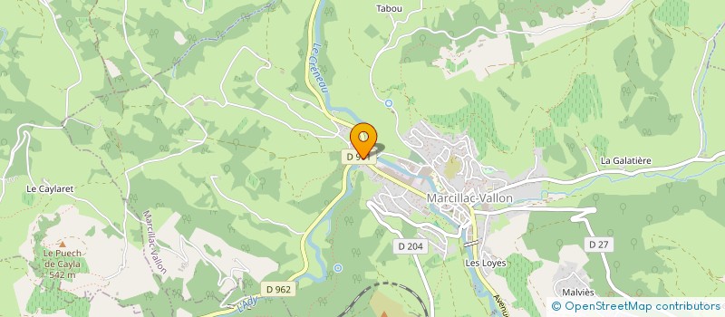 localisation de l'entreprise COMMUNAUTE DE COMMUNES CONQUES MARCILLAC  MARCILLAC-VALLON