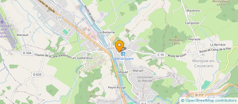 localisation de l'entreprise COMMUNAUTE DE COMMUNES COUSERANS-PYRENEES à SAINT-LIZIER
