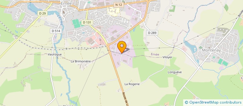 localisation de l'entreprise COMMUNAUTE DE COMMUNES DE L'ERNEE  ERNEE