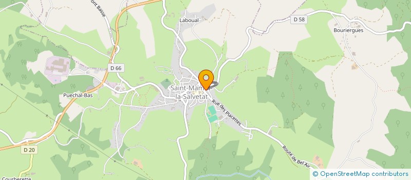 localisation de l'entreprise COMMUNAUTE DE COMMUNES DE LA CHATAIGNERAIE CANTALIENNE à SAINT-MAMET-LA-SALVETAT