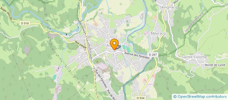 localisation de l'entreprise COMMUNAUTE DE COMMUNES DE LA VALLEE D'OSSAU à ARUDY