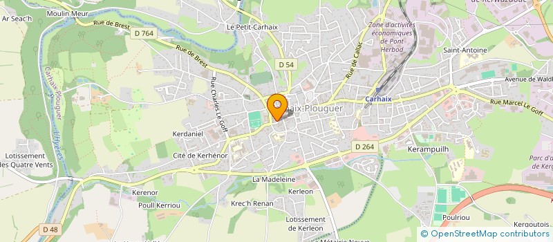 localisation de l'entreprise COMMUNAUTE DE COMMUNES DE POHER COMMUNAUTE à CARHAIX-PLOUGUER