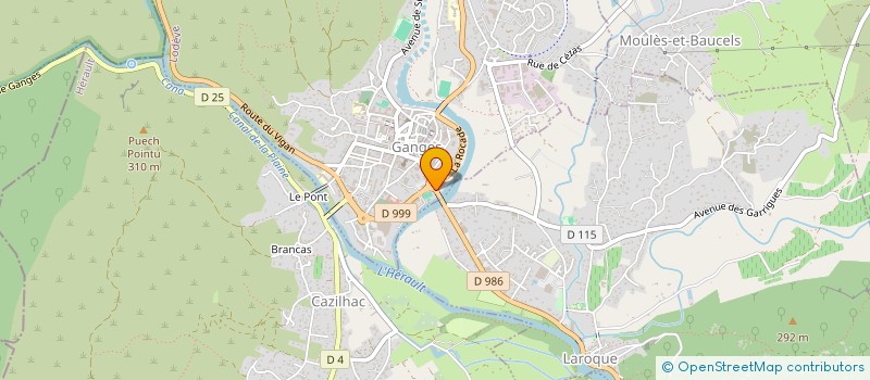 localisation de l'entreprise COMMUNAUTE DE COMMUNES DES CEVENNES GANGEOISES ET SUMENOISES  GANGES