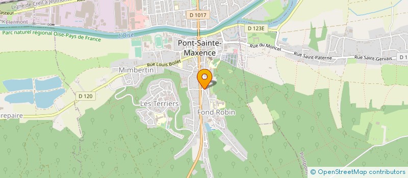 localisation de l'entreprise COMMUNAUTE DE COMMUNES DES PAYS OISE ET HALATTE à PONT-SAINTE-MAXENCE