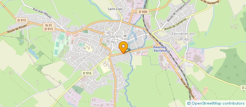 localisation de l'entreprise COMMUNAUTE DE COMMUNES DES QUATRES RIVIERES EN BRAY à GOURNAY-EN-BRAY