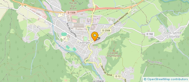 localisation de l'entreprise COMMUNAUTE DE COMMUNES DES SOURCES DU LAC D'ANNECY  FAVERGES-SEYTHENEX