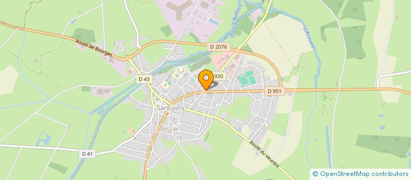 localisation de l'entreprise COMMUNAUTE DE COMMUNES DES TROIS PROVINCES  SANCOINS