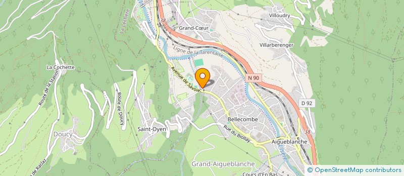 localisation de l'entreprise COMMUNAUTE DE COMMUNES DES VALLEES D'AIGUEBLANCHE  GRAND-AIGUEBLANCHE