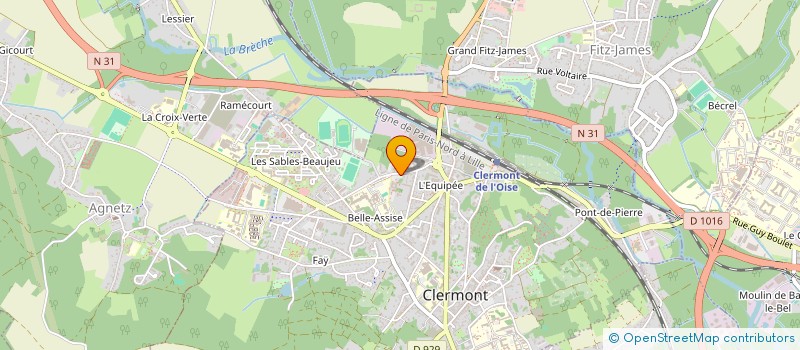 localisation de l'entreprise COMMUNAUTE DE COMMUNES DU CLERMONTOIS à CLERMONT