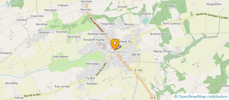 localisation de l'entreprise COMMUNAUTE DE COMMUNES DU HAUT PAYS BIGOUDEN  POULDREUZIC