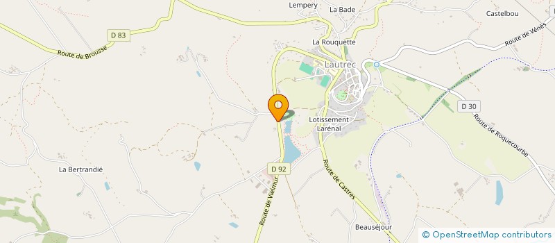 localisation de l'entreprise COMMUNAUTE DE COMMUNES DU LAUTRECOIS - PAYS D'AGOUT à LAUTREC