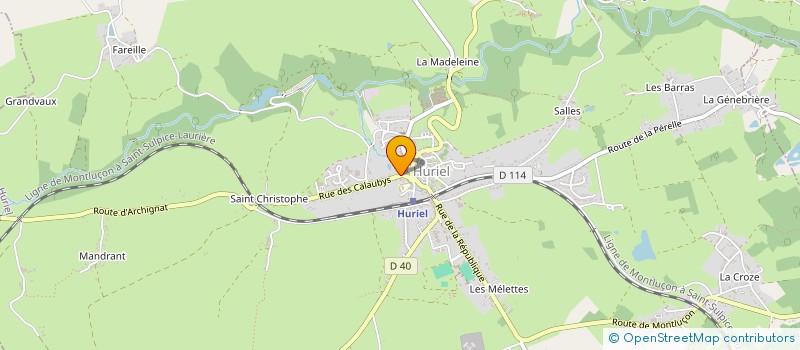 localisation de l'entreprise COMMUNAUTE DE COMMUNES DU PAYS D HURIEL  HURIEL