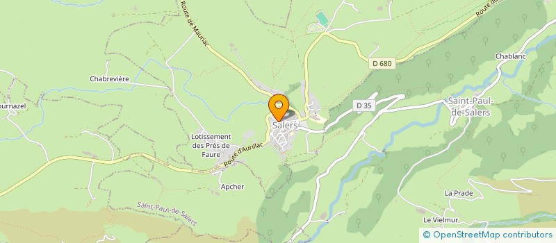 localisation de l'entreprise COMMUNAUTE DE COMMUNES DU PAYS DE SALERS à SALERS