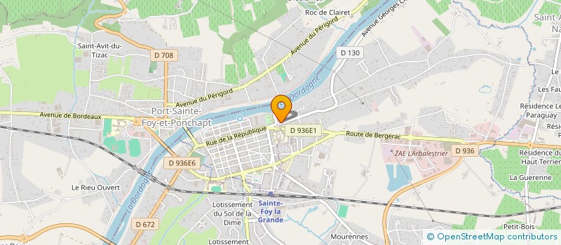 localisation de l'entreprise COMMUNAUTE DE COMMUNES DU PAYS FOYEN  PINEUILH