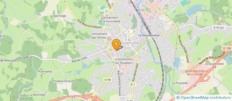 localisation de l'entreprise COMMUNAUTE DE COMMUNES DU PAYS SOSTRANIEN à LA SOUTERRAINE