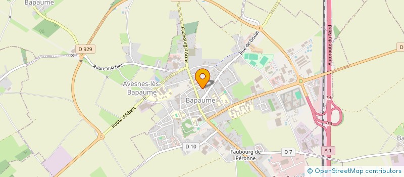 localisation de l'entreprise COMMUNAUTE DE COMMUNES DU SUD-ARTOIS à BAPAUME