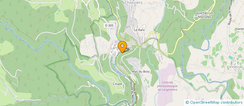 localisation de l'entreprise COMMUNAUTE DE COMMUNES DU VAL DE LIGNE à LARGENTIERE