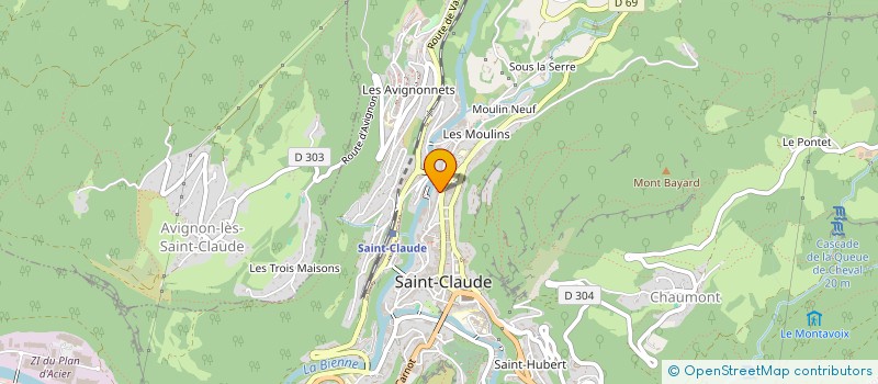 localisation de l'entreprise COMMUNAUTE DE COMMUNES HAUT JURA SAINT CLAUDE à SAINT-CLAUDE