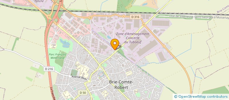 localisation de l'entreprise COMMUNAUTE DE COMMUNES L'OREE DE LA BRIE  BRIE-COMTE-ROBERT