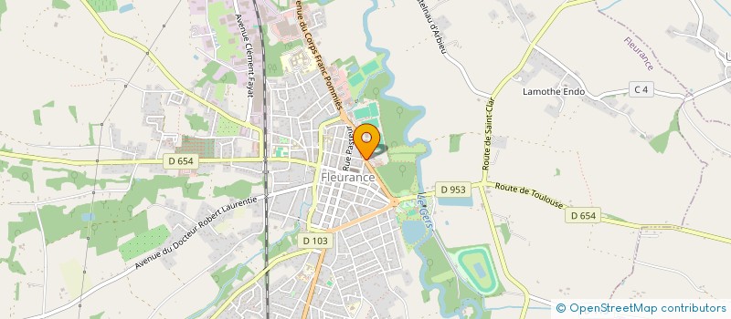 localisation de l'entreprise COMMUNAUTE DE COMMUNES LA LOMAGNE GERSOISE  FLEURANCE