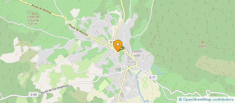 localisation de l'entreprise COMMUNAUTE DE COMMUNES LACS ET GORGES DU VERDON à AUPS
