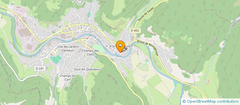 localisation de l'entreprise COMMUNAUTE DE COMMUNES LOUE-LISON à ORNANS