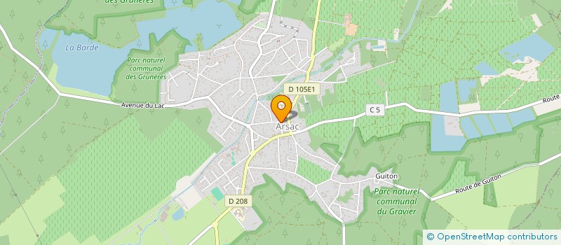 localisation de l'entreprise COMMUNAUTE DE COMMUNES MEDOC ESTUAIRE  ARSAC