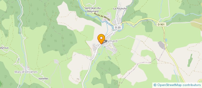 localisation de l'entreprise COMMUNAUTE DE COMMUNES MONT LOZERE à MONT LOZERE ET GOULET